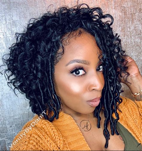 faux locs hair short